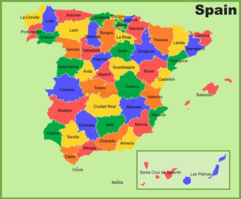 provinces of spain map.